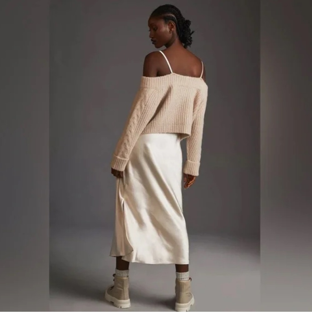 NWOT Anthropologie Mare Mare Layered Sweater Slip Dress - Picture 3 of 14